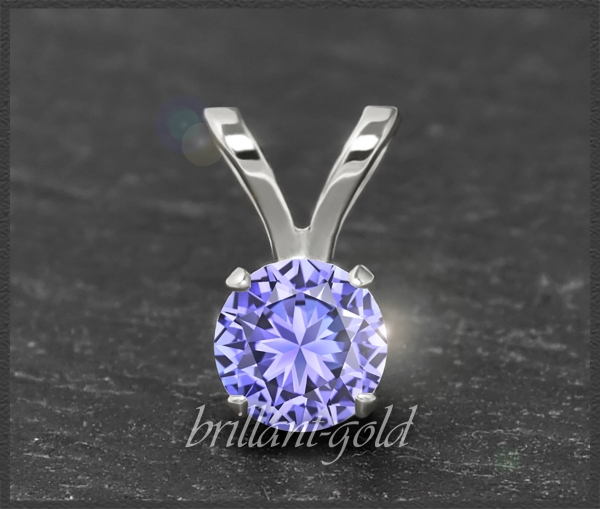 Anhänger 585 Gold Tansanit blau-violett 4,5,6,7mm